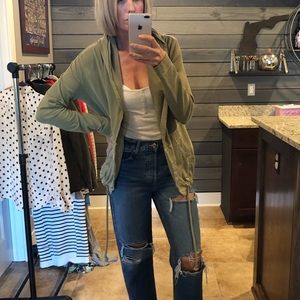 Anthropologie 9-H15 S’CL green hooded sweatshirt S